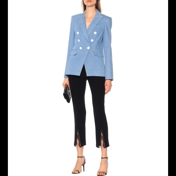 NEW Veronica Beard Denim Double Breasted Blazer 00 - Picture 2 of 7